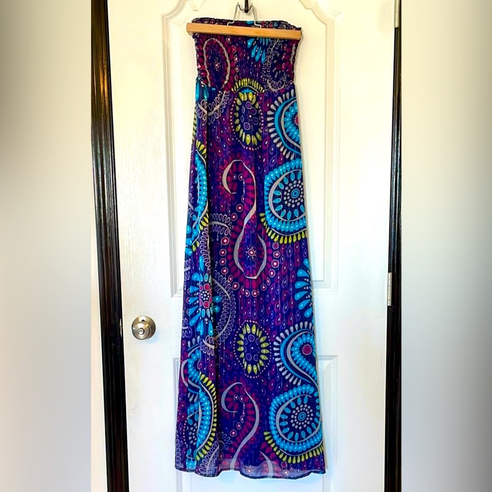 Purple and Blue Maxi Dress